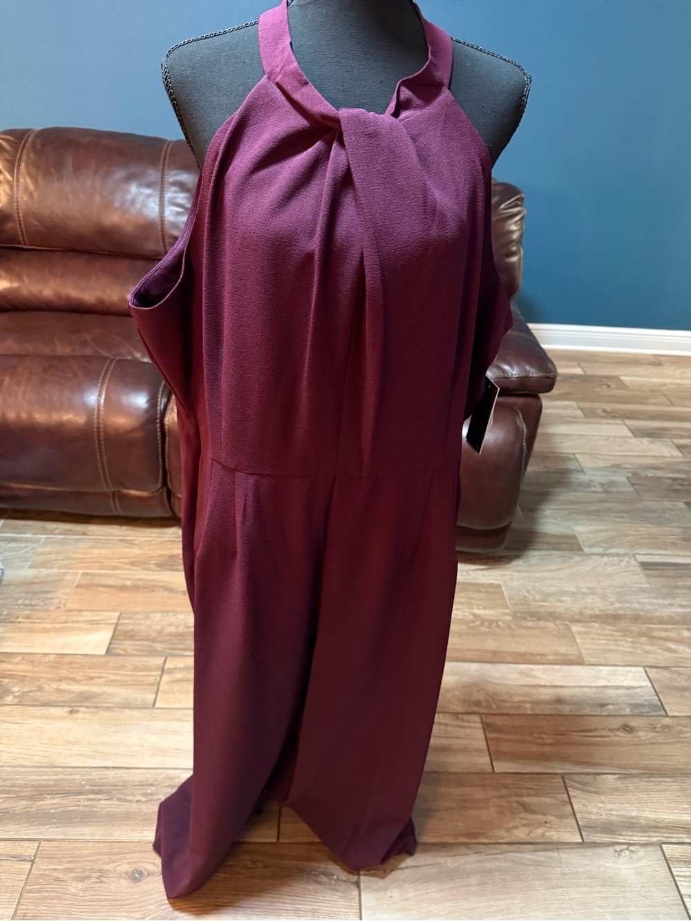 julia jordan Plum Halter Jumpsuit